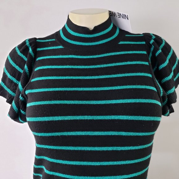 NWT Nine West Flutter short Sleeve Sweater Sizes XS  or S - Picture 9 of 9